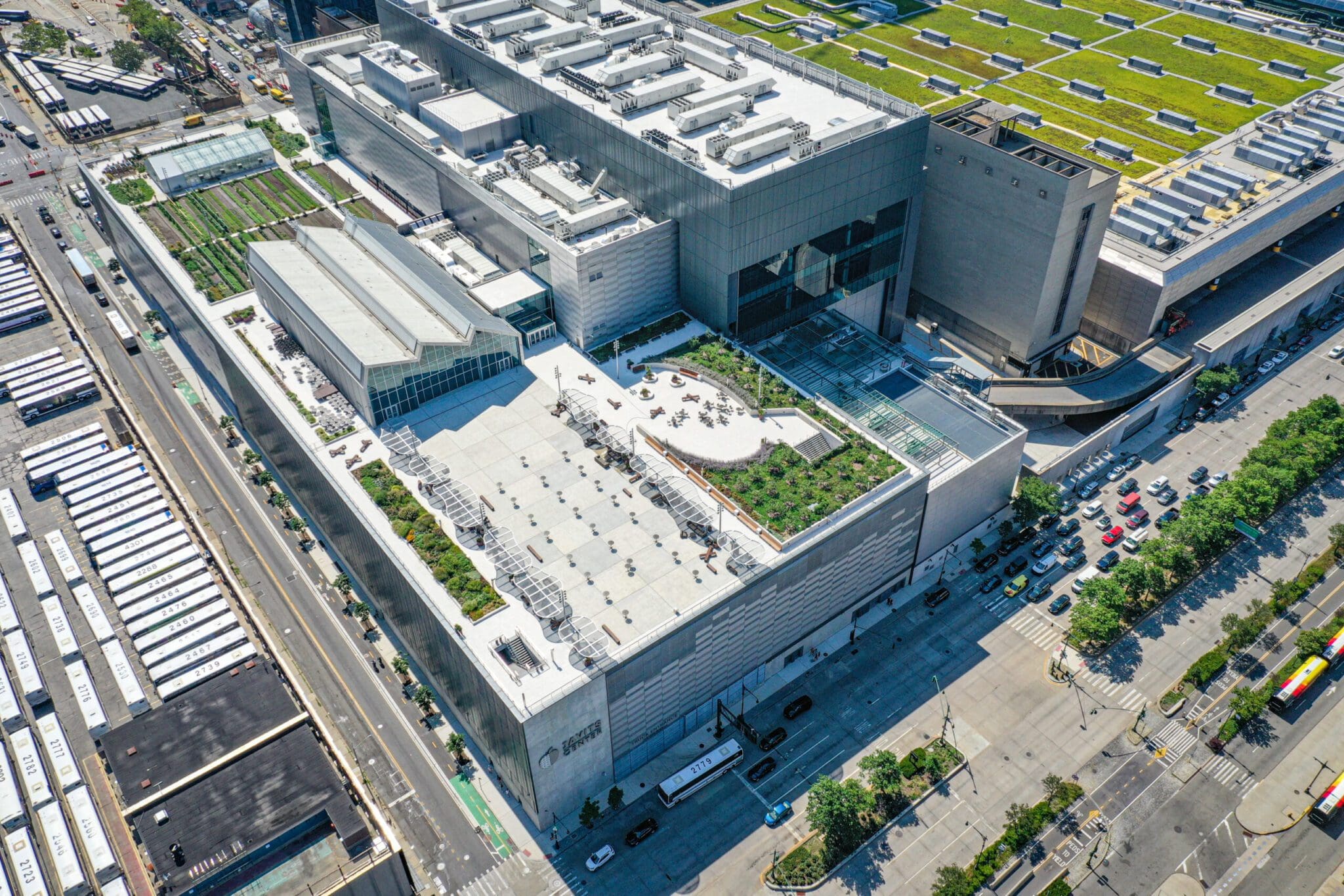 javits center roof drone overview